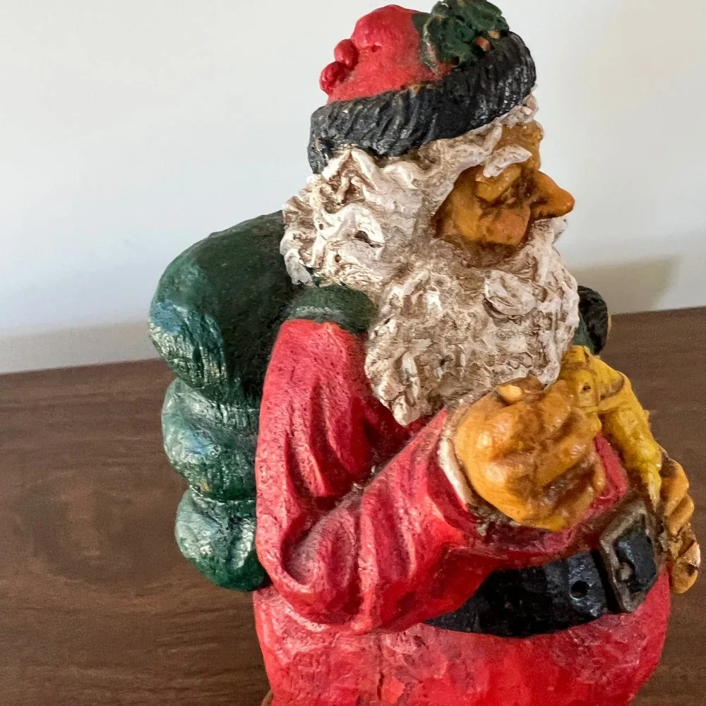 Vintage Style 1881 Santa Claus Figurine Father Christmas Rustic Holiday Decor